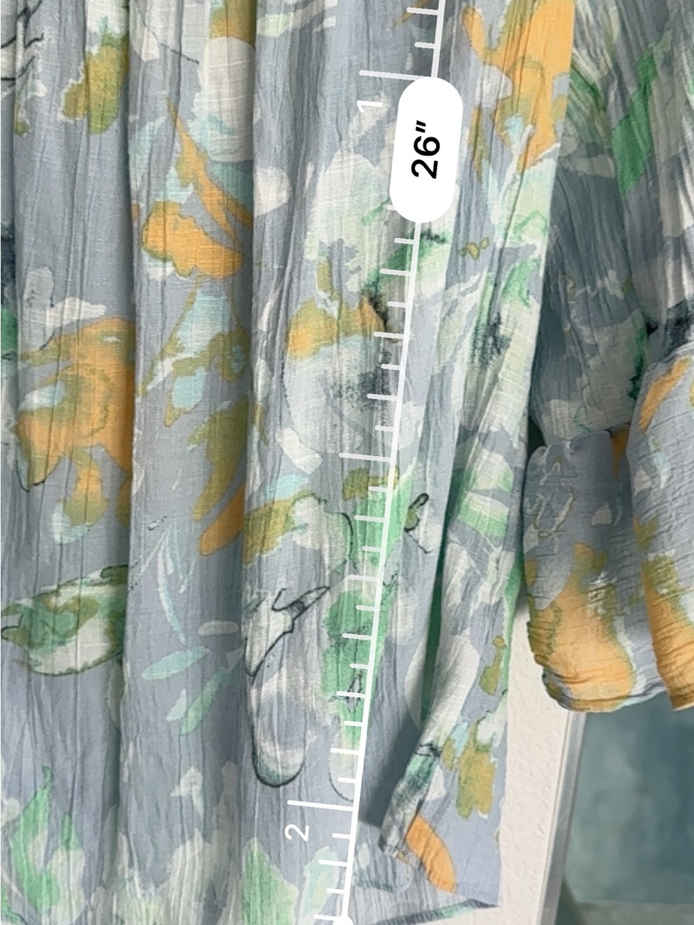 Zac & Rachel Light Blue Floral Peasant Blouse - Picture 5 of 8